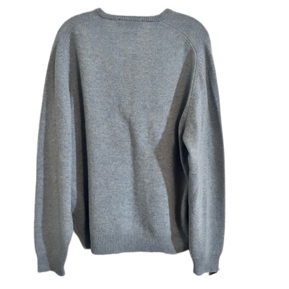 Polo Ralph Lauren Men's Gray Lamb Wool V-Neck Long Sleeve Sweatshirt Sz XL - Picture 3 of 6